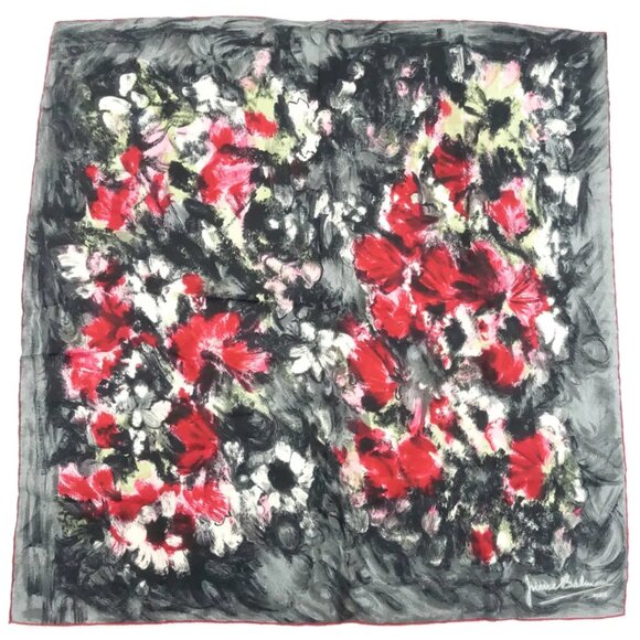 Vintage 50s BALMAIN Scarf Silk Designer Pierre Balmain Paris France Signed - Picture 5 of 8
